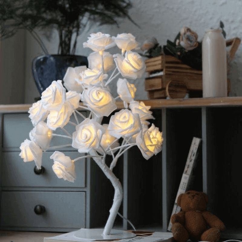 White deals rose lamp